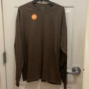 CHAMPION:NWT, Men’s XL brown long sleeve T-shirt, cotton polyester blend